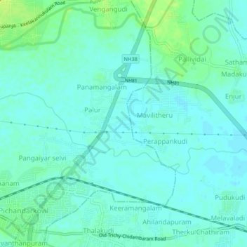 Mappa topografica Velvakudi, altitudine, rilievo