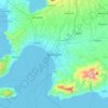 Mappa topografica Batangas City, altitudine, rilievo