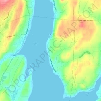 Mappa topografica Victor, altitudine, rilievo