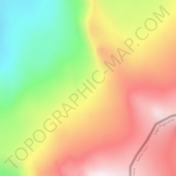 Mappa topografica Cordón Teniente Merino, altitudine, rilievo