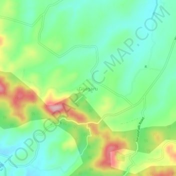 Mappa topografica Gijagaru, altitudine, rilievo