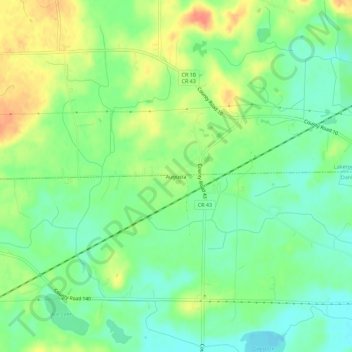 Mappa topografica Augusta, altitudine, rilievo
