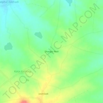 Mappa topografica Dhangar Wadi, altitudine, rilievo