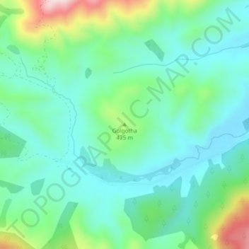 Mappa topografica Golgotha, altitudine, rilievo