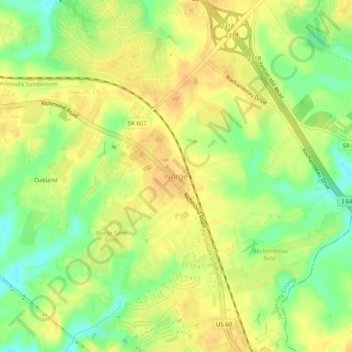 Mappa topografica Norge, altitudine, rilievo