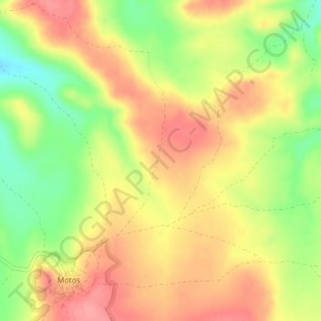 Mappa topografica Las Cabezadas, altitudine, rilievo