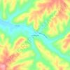 Mappa topografica Leatherwood, altitudine, rilievo