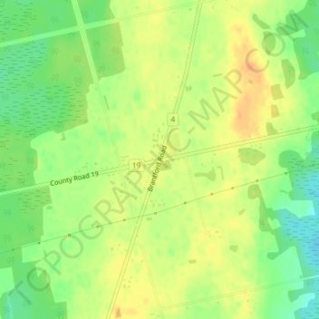 Mappa topografica Vanessa, altitudine, rilievo
