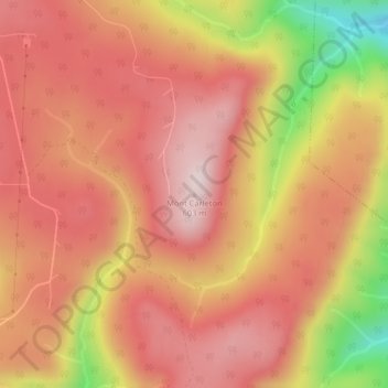 Mappa topografica Mont Carleton, altitudine, rilievo