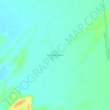 Mappa topografica Godhanli Kundal, altitudine, rilievo
