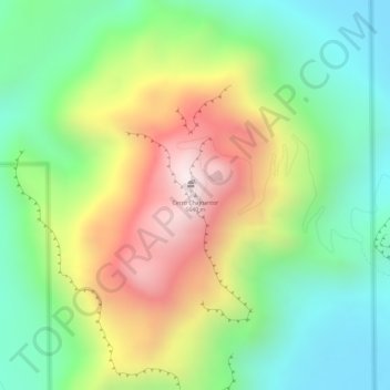 Mappa topografica Cerro Chajnantor, altitudine, rilievo
