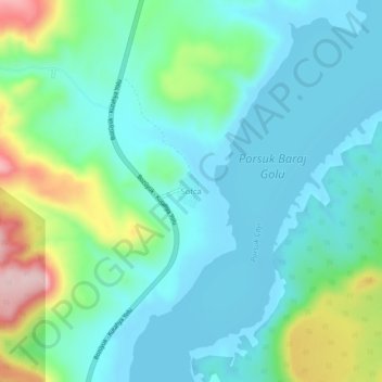 Mappa topografica Sofca, altitudine, rilievo