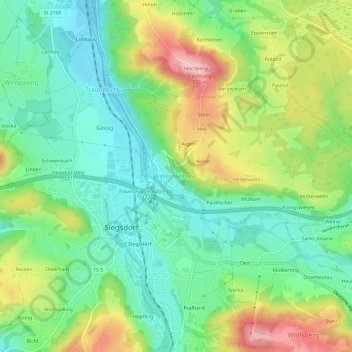 Mappa topografica Wernleiten, altitudine, rilievo