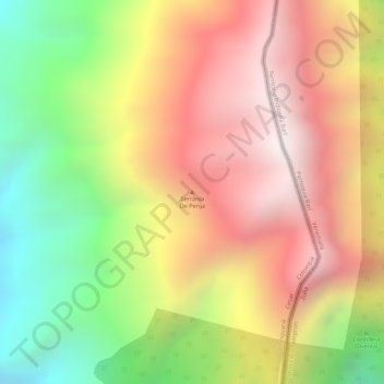 Mappa topografica Serrania De Perija, altitudine, rilievo