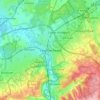 Mappa topografica Leatherhead, altitudine, rilievo