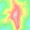 Mappa topografica Djebel Aïssa, altitudine, rilievo