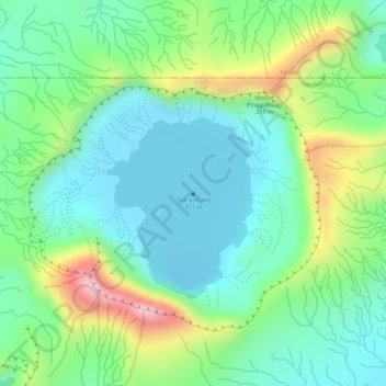 Mappa topografica Taal Volcano, altitudine, rilievo