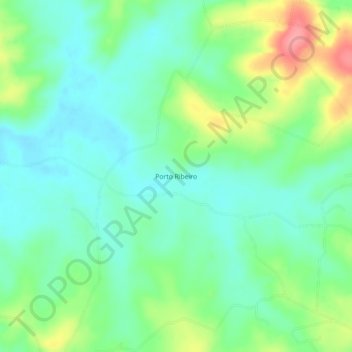 Mappa topografica Porto Ribeiro, altitudine, rilievo