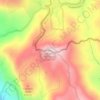 Mappa topografica Sassafras Mountain, altitudine, rilievo