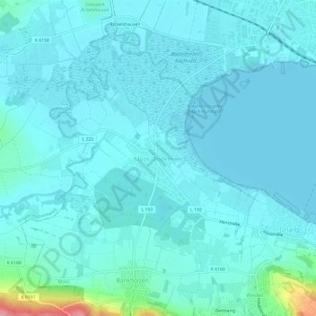 Mappa topografica Moos (Bodensee), altitudine, rilievo