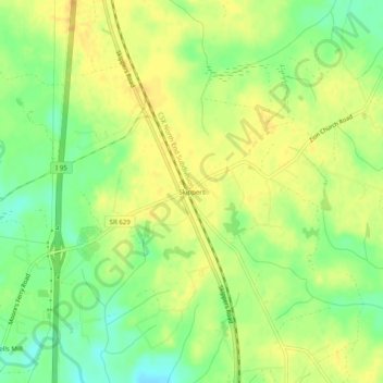 Mappa topografica Skippers, altitudine, rilievo