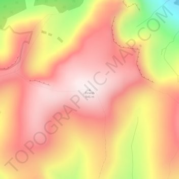 Mappa topografica Driesh, altitudine, rilievo