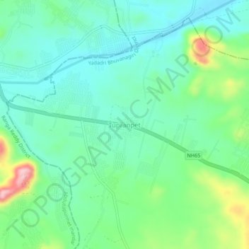 Mappa topografica Tupranpet, altitudine, rilievo