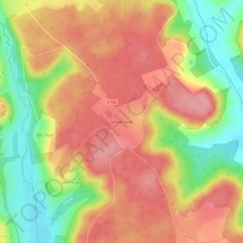 Mappa topografica Grosse-Sauve, altitudine, rilievo