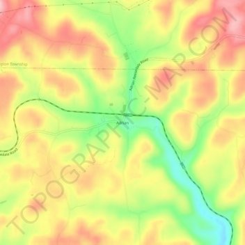 Mappa topografica Adrian, altitudine, rilievo