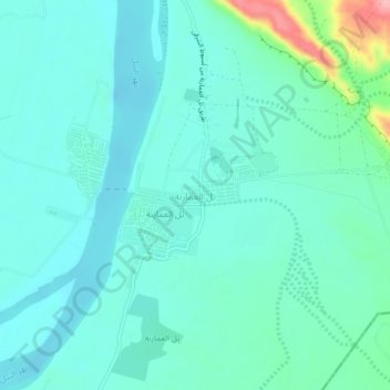 Mappa topografica تل العمارنة, altitudine, rilievo