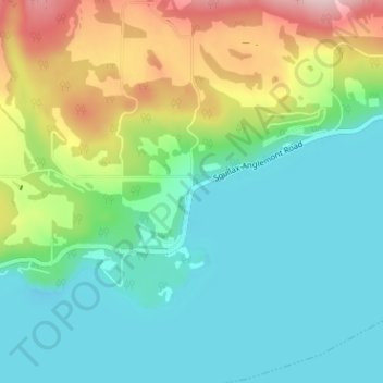 Mappa topografica Magna Bay, altitudine, rilievo