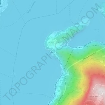 Mappa topografica Rivetta, altitudine, rilievo