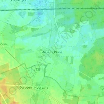 Mappa topografica Missen, altitudine, rilievo