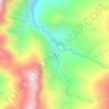 Mappa topografica Aw-asen Falls, altitudine, rilievo
