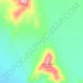 Mappa topografica Steves Pass, altitudine, rilievo