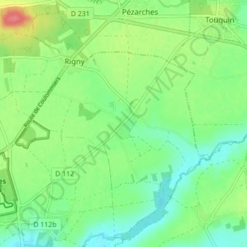 Mappa topografica Ormeaux, altitudine, rilievo