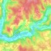 Mappa topografica Les Grandes Pièces, altitudine, rilievo