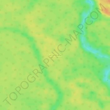 Mappa topografica Santa Maria, altitudine, rilievo