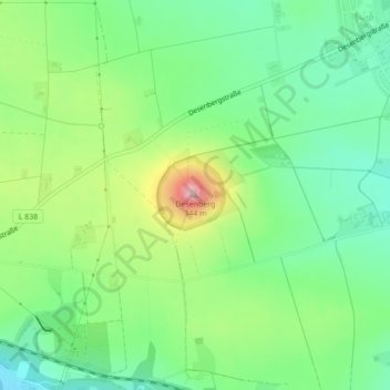 Mappa topografica Desenberg, altitudine, rilievo