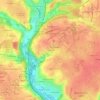 Mappa topografica Périgourd, altitudine, rilievo