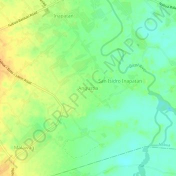 Mappa topografica Angustia, altitudine, rilievo