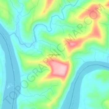 Mappa topografica Sede Capela, altitudine, rilievo