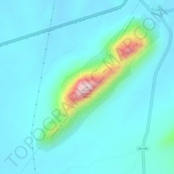 Mappa topografica Serra da Rajada, altitudine, rilievo