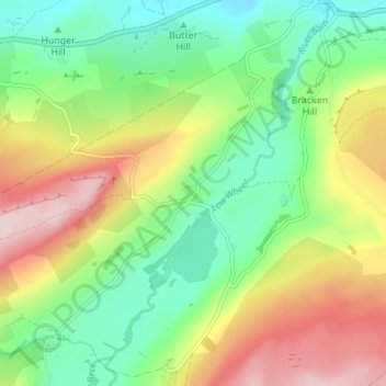 Mappa topografica Countersett, altitudine, rilievo