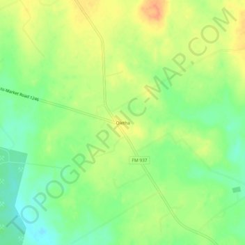 Mappa topografica Oletha, altitudine, rilievo