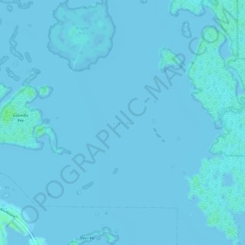 Mappa topografica Estero Bay, altitudine, rilievo