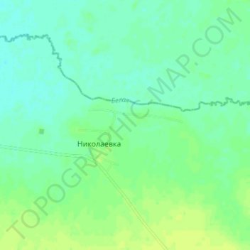 Mappa topografica Николаевка, altitudine, rilievo
