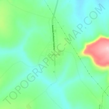 Mappa topografica Ouroana, altitudine, rilievo