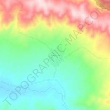 Mappa topografica Bayazıt, altitudine, rilievo