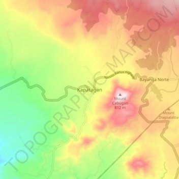 Mappa topografica Kapatagan, altitudine, rilievo